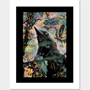 Colourful Corvids - Through The Leaves Posters and Art